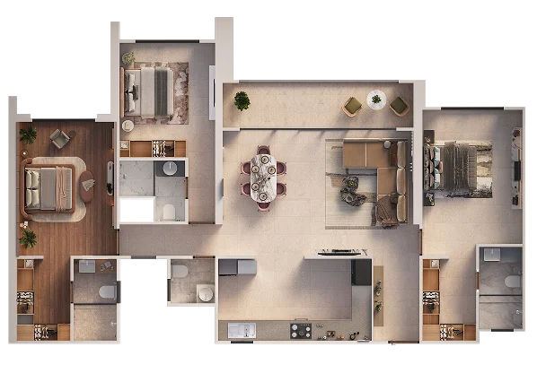 3 BHK Floor Plan